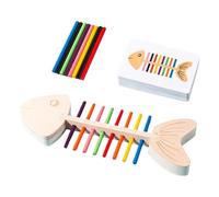 BEALIFE Juguete de emparejamiento de Espinas Pescado, combinación Colores para niños pequeños, fomenta el Aprendizaje del Desarrollo en niños Mediante Juegos Atractivos, combinación Colores para