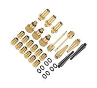 BEALIFE Kit Adaptador de válvula versátil. Accesorio práctico para neumáticos de Bicicleta e inflables. Adaptador válvula Aguja para Bomba Aire. para compresor Aire y balón, 32 Piezas