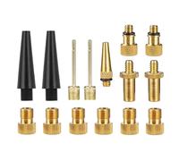 BEALIFE Kit Adaptador de válvula versátil. Accesorio práctico para neumáticos de Bicicleta e inflables. Adaptador válvula Aguja para Bomba Aire. para compresor Aire y balón, 15 Piezas