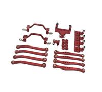 BEALIFE Kit de actualización de piezas montaje amortiguador metal RC con barras enlace chasis y conjunto varillaje dirección para vehículo RC Crawler 1/16. Torre amortiguación