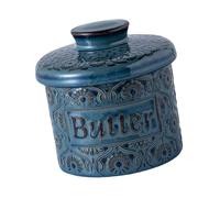 BEALIFE Mantequeras versátiles, mantequera de cerámica con tapa, para el hogar, de porcelana, para guardar quesos, taza, tazón porcelana con línea agua.
