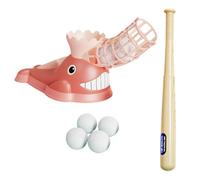 BEALIFE Máquina de práctica de bateo de béisbol para niños, Lanzamiento automático, Herramienta de Aprendizaje Divertida para comprender el béisbol. Lanzador de máquina de , Rosa , 51x28x23.3cm