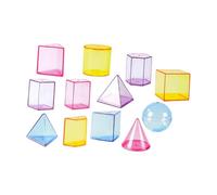 BEALIFE Modelo geométrico Visible, Conjunto de Bloques de Formas geométricas, Aprendizaje Preescolar, Primaria y educación Escolar en casa, Formas 3D, sólidos, Patrones, Bloques, sólido