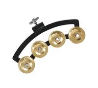 BEALIFE Pandereta de percusión manual para niños y adultos que permite a los amantes de la música disfrutar creando sonidos rítmicos únicos. Instrumento de percusión de, oro, 17x7x2cm