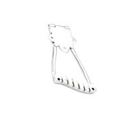 BEALIFE Puente de guitarra de metal cromado, trapecios, cordal, decoración guitarra cuerpo hueco con proceso fácil instalación, piezas puente para cuerpo hueco