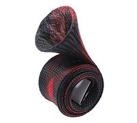 BEALIFE Red de caña de pescar de fundición, funda de tubo retráctil, plegable, resistente al desgaste, guantes de poste giratorio, herramienta para exteriores, Rojo/S