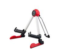 BEALIFE Soporte para guitarra de suelo, soporte para guitarra acústica plegable Universal, soporte para cuerdas musicales de bajo con marco en A, ligero para Banjo, Rojo