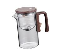 BEALIFE Tetera pequeña con forma de flor y tapa, taza de té vidrio borosilicato, preparación versátil té, disfrute eficiencia y alegría, tetera vidrio borosilicato con coladores, claro, 720 ml