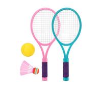BEALIFE Tiempo de Juego para niños con Estas Raquetas de Tenis para niños Juegos bádminton Raquetas Tenis para Juegos bádminton Playa para Patio y 1 Pelota Pelota portátil Birdies Junior
