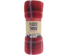 Beam Feature Manta de Picnic clásica de Forro Polar, 120 x 150 cm, diseño de Cuadros Escoceses, Rojo, 120 x 150cm