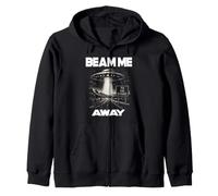 Beam ME Away UFO Extraterrestre Abducción Ciencia Ficción Nave Espacial Sudadera con Capucha