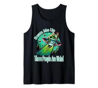 Beam Me Up Alien UFO Humor Aventura al aire libre Camiseta sin Mangas