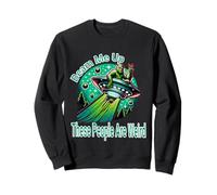 Beam Me Up Alien UFO Humor Aventura al aire libre Sudadera