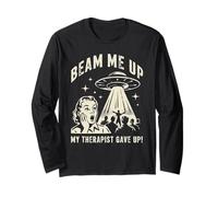 Beam Me Up Mi Terapeuta renunció a un Divertido ovni Retro de los años 50 Manga Larga