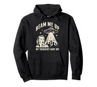 Beam Me Up Mi Terapeuta renunció a un Divertido ovni Retro de los años 50 Sudadera con Capucha