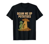 Beam Me Up Potatoes UFO Alien Space Humor Gráfico Camiseta