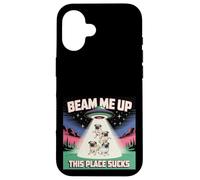 Beam Me Up This Place Sucks Pugs Edition Carcasa para iPhone 16