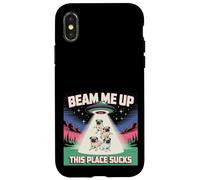 Beam Me Up This Place Sucks Pugs Edition Carcasa para iPhone X/XS