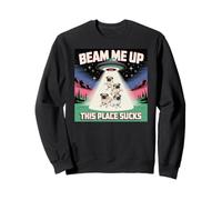 Beam Me Up This Place Sucks Pugs Edition Sudadera