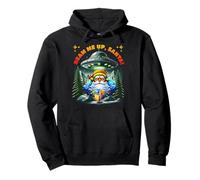 Beam Me Up UFO Santa Sci-Fi Diversión navideña - Alien Holiday Sudadera con Capucha