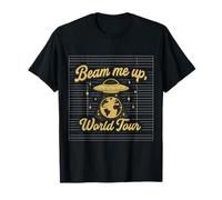 Beam Me Up World Tour OVNI Alien Space Humor Camiseta