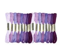 BEAMARKER 16 madeja de Hilo de Algodón Morado de 7.5 m Y 6 Capas para Punto de Cruz, Hilo de Bordar, Pulseras de la Amistad, Manualidades, Costura, Tejido Y Fabricación de Pulseras.