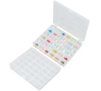 BEAMARKER 2 Caja de Bobinas Vacías con 36 Ranuras, Organizador de Bobinas Transparente, Portátil, de Plástico, para Máquinas de Coser, Hilos, Bordar, Artículos de Artesanía, Cuentas Y Joyas.