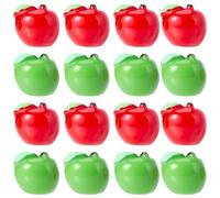BEAMARKER 40 mini Manzanas de Resina Rojas Y Verdes, Pequeñas Manzanas Artificiales para Decoración, Figuritas de Frutas, Adornos Artesanales, Suministros para Fiestas, Decoración de Mesa para el Hoga