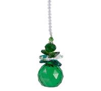 BEAMARKER Ángel Colgante de Cristal Verde, Atrapasoles, Adornos Colgantes de Ángel de Vidrio Soplado, Mini Prismas de Cristal, Creador de Arcoíris para Jardín, Porche, Puerta Principal, Espejos Retrov