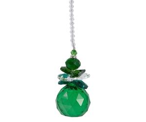 BEAMARKER Ángel Colgante de Cristal Verde, Atrapasoles, Adornos Colgantes de Ángel de Vidrio Soplado, Mini Prismas de Cristal, Creador de Arcoíris para Jardín, Porche, Puerta Principal, Espejos Retrov