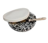 Beamel Home Plato Rallador Cerámica Hecho A Mano Diseño Decorativo Utensilio Cocina Arte Funcional Vajilla Artesanal (Galaxia, G. Tapa Beich)