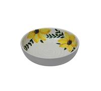 Beamel Home Plato Rallador Cerámica Hecho A Mano Diseño Decorativo Utensilio Cocina Arte Funcional Vajilla Artesanal (Girasoles, XL)