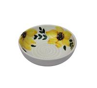 Beamel Home Plato Rallador Cerámica Hecho A Mano Diseño Decorativo Utensilio Cocina Arte Funcional Vajilla Artesanal (Girasoles, Mediano)