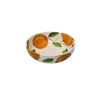 Beamel Home Plato Rallador Cerámica Hecho A Mano Diseño Decorativo Utensilio Cocina Arte Funcional Vajilla Artesanal (Naranja, Mediano)