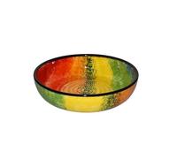 Beamel Home Plato Rallador Cerámica Hecho A Mano Diseño Decorativo Utensilio Cocina Arte Funcional Vajilla Artesanal (Arcoiris, XL)