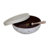 Beamel Home Plato Rallador Cerámica Hecho A Mano Diseño Decorativo Utensilio Cocina Arte Funcional Vajilla Artesanal (Brownie, M. Tapa Beich)