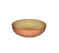 Beamel Home Plato Rallador Cerámica Hecho A Mano Diseño Decorativo Utensilio Cocina Arte Funcional Vajilla Artesanal (Salmon, Mediano)
