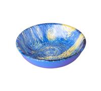 BEAMEL HOME Plato Rallador Cerámica Hecho A Mano Diseño Decorativo Utensilio Cocina Arte Funcional Vajilla Artesanal (Van Gogh, Mediano)