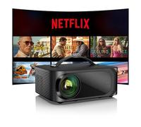 Beamer 4K 【Official Netflix & Dolby Audio】 30000LM Remote Focus/6D Trapezkorrektur WiFi6 Bluetooth Smart Beamer Full HD 1080P, ONOAYO Unterstützt 4K Video Beamer Heimkino/Outdoor Handy Projektor