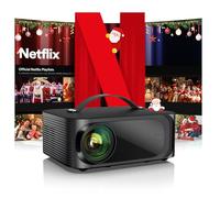 Beamer 4K 【Official Netflix & Dolby Audio】 30000LM Remote Focus/6D Trapezkorrektur WiFi6 Bluetooth Smart Beamer Full HD 1080P, ONOAYO Unterstützt 4K Video Beamer Heimkino/Outdoor Handy Projektor