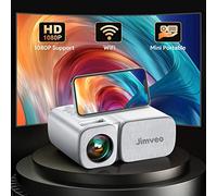 Beamer-Jimveo - Mini proyector WiFi 20000L 1080P, compatible con pantalla de 250 pulgadas, pantalla LCD, cine en casa, exterior, compatible con TV Stick/X-Box/DVD/ordenador portátil/smartphone