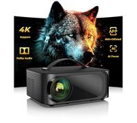 Beamer Passend für Netflix Ofell Dolby Audio Beamer 4K Heimkino ONOAYO 1500ANSI HDR10+ HDMI eARC, 1080P Full HD KI-Autofocuus WiFi 6 Bluetooth 5.3 tragbare Mini Smart Projektor Cine en