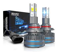 BEAMFLY Bombillas 9005 LED 18000LM para Faro Lenticular, HB3 Kit de Conversión Halógena/Xenón, Lampara Delanteros Coche 12V 100W 6000K Luces Blancas