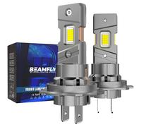 BEAMFLY H7 LED 110W 36000LM Bombillas, 15 chips CSP 700% 6500K Blanco frío Bombilla H7 Luces largas y cortas, diseño mini 1:1 para coches y motos, plug and play, impermeable IP68, paquete de 2