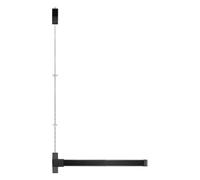 BEAMNOVA Barra de empuje para puerta comercial, juego de bloqueo de dispositivo de salida de pánico, accesorios de emergencia, placa de golpe de rodillo de puerta, piezas de metal, barra vertical,