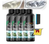 BeamRevive Car Lamp Recover Emulsion, Head Light Restoration Spray Bottle, Elimination of Oxidation Polishing & Apply, Turn Cloudy Into Instant Clarity and Lasting Protection (100ml*4)