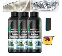BeamRevive Car Lamp Recover Emulsion, Head Light Restoration Spray Bottle, Elimination of Oxidation Polishing & Apply, Turn Cloudy Into Instant Clarity and Lasting Protection (100ml*3)
