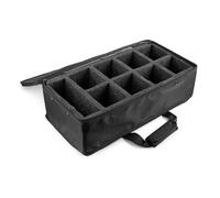 Beamz AC420 - Maleta blanda acolchada para 8 focos PAR portátiles BeamZ BBP44 con compartimento adicional para cables o otros accesorios necesarios, fabricada en poliéster 600D y nylon, color negro