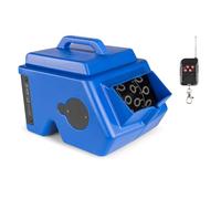 BeamZ B1500 Máquina de Burbujas Doble, pompero jabon con deposito de 2L, bajo Consumo, Potente Ventilador, Ideal para Fiestas Infantiles o Otros Eventos, asa de Transporte, Color Azul.