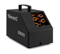 BeamZ B300 Máquina de burbujas, 10.000 burbujas por minuto, 25 W, máquina de burbujas infantil, máquina de burbujas con mando a distancia y asa, pompero de jabón para bodas, máquina de efectos - Negro